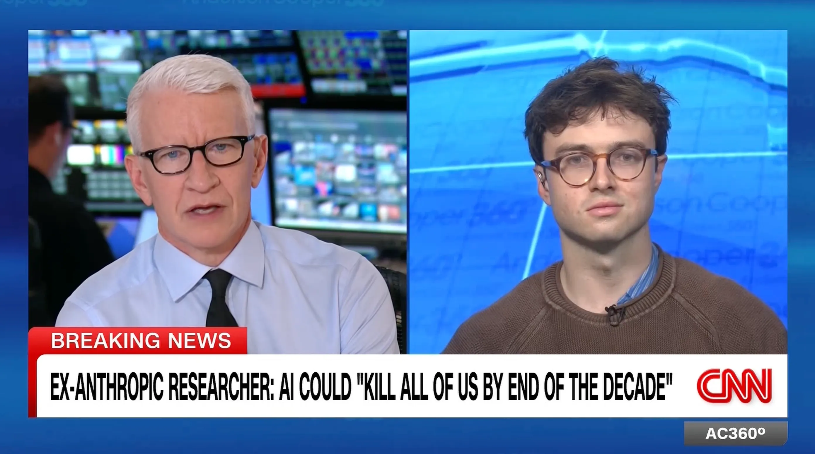 Anderson Cooper and Jacob Coxon